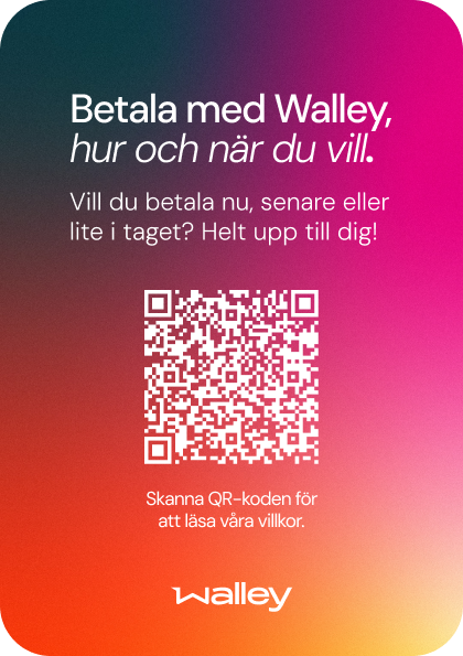 Walley instore print a5 sticker se